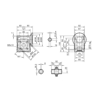 Przekładnia MPRV 050 1/10 80B5